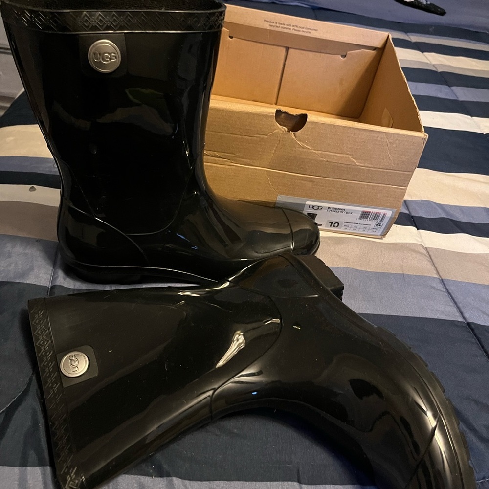 Black ugg rain boots